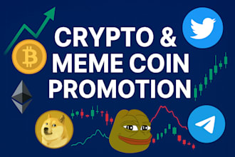 promote crypto and meme coins on twitter and telegram