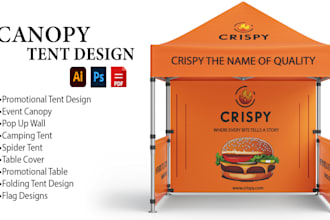 design canopy tent ,trade show booth, table cover and flag