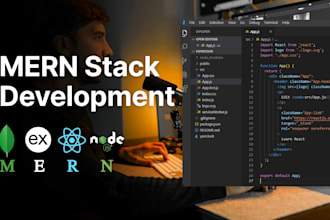 develop custom mern stack websites using react, node, express