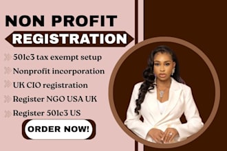 register your nonprofit or charity in the US UK canada 501c3 cra cio