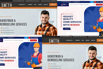 build website for hvac, solar, plumbing, construction, roofing handyman cleaning