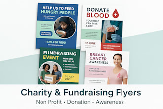 do non profit flyer donation charity fundraising awareness campaign flyer poster