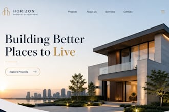 build wix property development website construction building company website