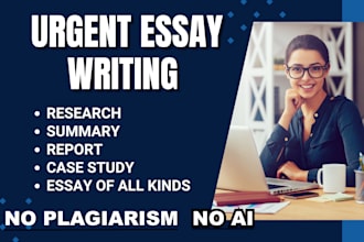 do urgent essay writing as an essay writer