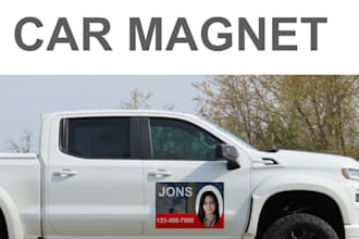 design eye catchy car magnet ,truck magnet ,van magnet