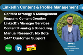 be your professional linkedin manager and content creator