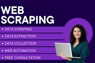do web scraping of any website using octoparse or parsehub