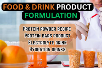 formulate food product, protein bars, powder, hydration drink, electrolyte drink