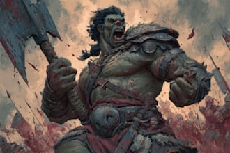 draw oc, world of warcraft or dnd fantasy character