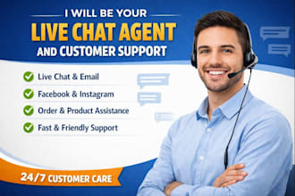 be your live chat agent and customer support