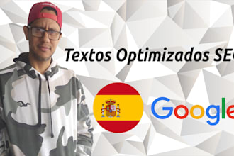 create SEO optimized content writing in spanish