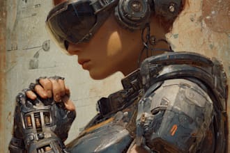 draw cyberpunk, lofi or streetwear anime illustrations