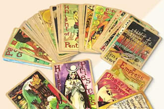 design custom playing cards, tarot cards, party cards games and trading cards