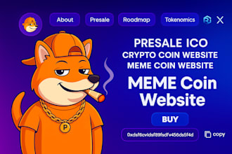 build a crypto token website meme token site and own token website