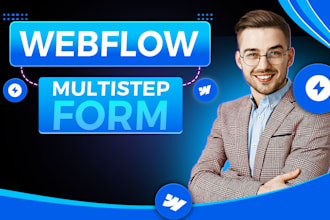 customize and create multi step webflow form, multi step webflow contact form
