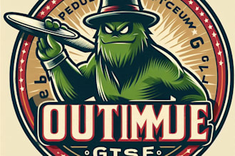 design high quality disc golf mascot logo with t shirt design