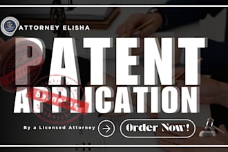 draft, check, and file patent application as patent attorney