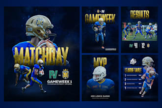 create social media graphics for sports teams