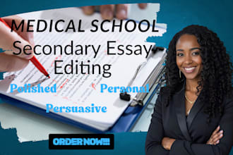 edit your medical school secondary tasks