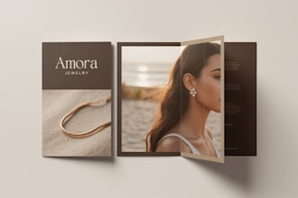 design product catalog for sales, marketing fashion lookbook, jewelry line sheet