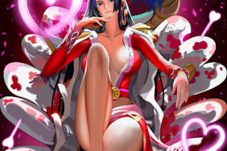 do custom anime design for tshirt and poster