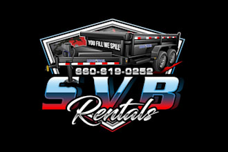 create high quality and beautiful dump trailer logo design