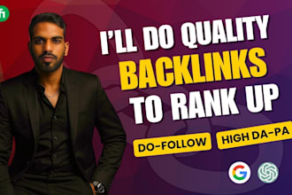 make quality backlinks to boost ranking and domain authority