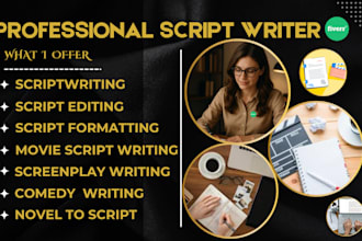 do moviescriptwriting, screenwriting, screenplay creation professionally