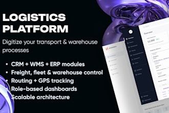 build logistics wms CRM platform warehouse fleet management supply chain saas