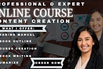 create ebook online course content creation training manual course curriculum