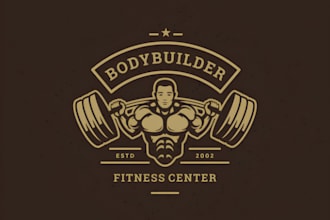 design physical fitness, bodybuilding, gym logo in 10 hours