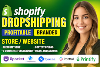 create shopify dropshipping store via printify syncee oberlo zendrop spocket