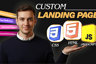 do html landing page high converting responsive landing page development