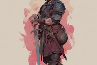 design original fantasy characters with unique costumes