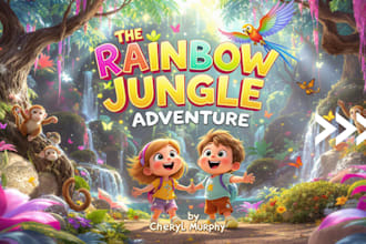 illustrate children story book illustration, children story, book cover design