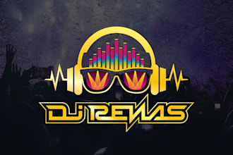 make modern dj music, radio, studio, hip hop, entertainment logo