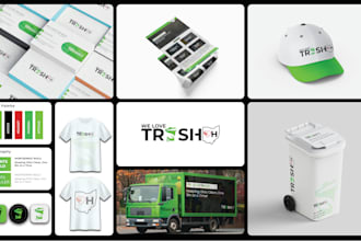 complete branding with logo, brand identity and style guide