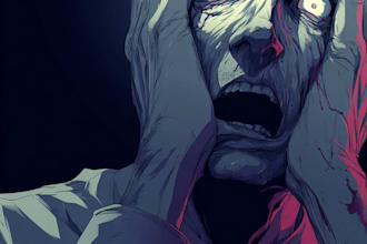 create amazing vintage horror comics artwork illustration