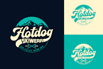 design a retro vintage custom 70s adventure mountain logo