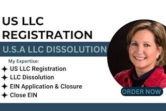 dissolve llc, amend llc, register us llc, apply for ein, close ein, wyoming llc