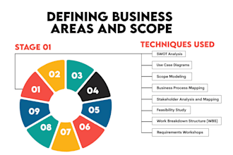be your business analyst, conduct swot, gap, and data analysis