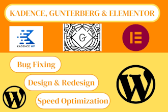 fix optimize wordpress websites built with elementor divi kadence gutenberg