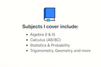 tutor math, biology, chemistry, and urgent  tasks
