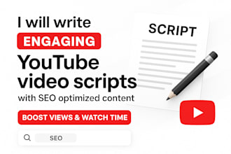 write engaging youtube video scripts with SEO optimized content