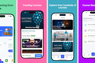 develop flutter mobile apps with complete backend