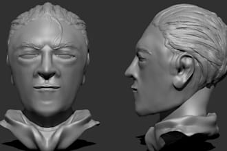 do 3d head, 3d head bust, 3d bust model, 3d face, 3d sculpture, 3d printing