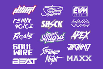 do custom dj, music, luxury, band, rap and brand logo design