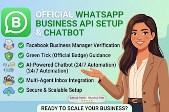 official whatsapp API setup n manager verification