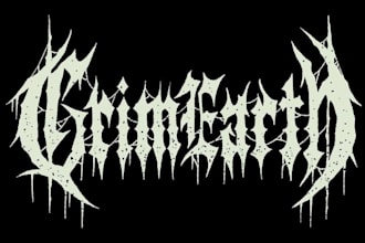 design awesome dj , rap, typography metal logo
