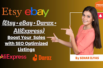 do etsy product listings, keyword research, and optimization